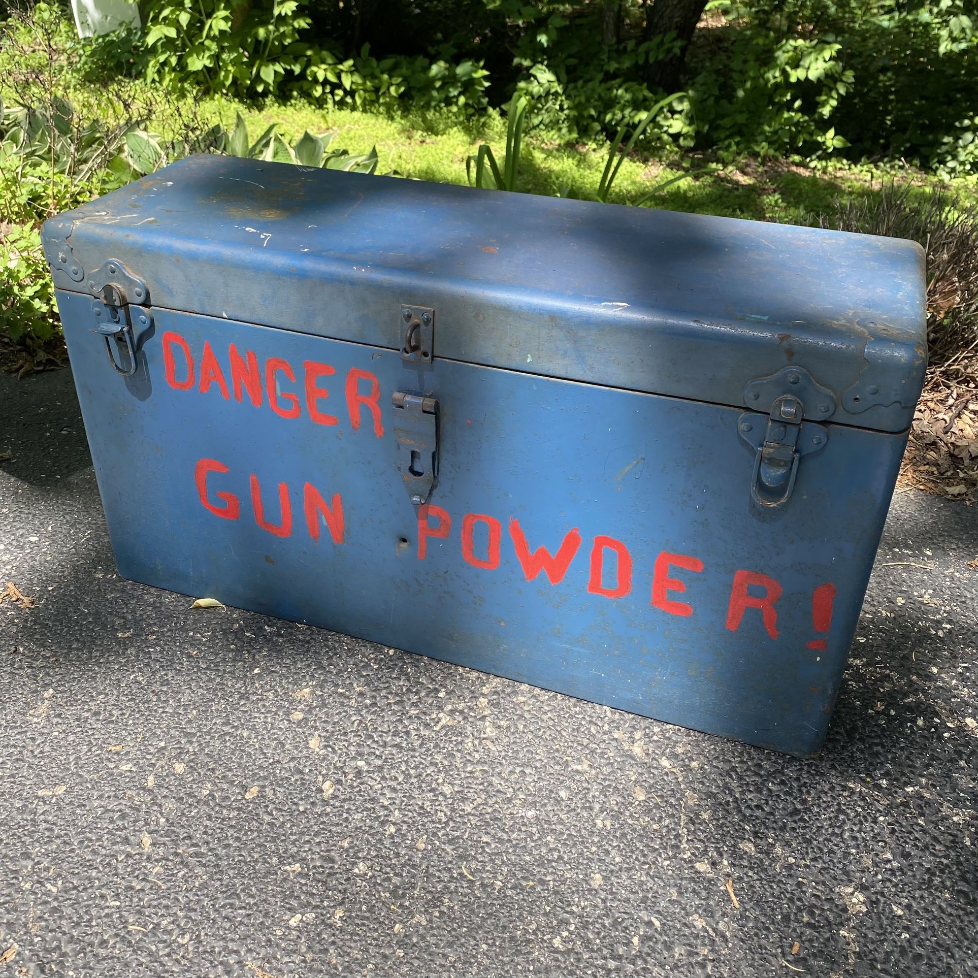 Gun Powder Box Large Metal Storage Box “danger Gun Powder “ for Sale in Lisle, IL ...