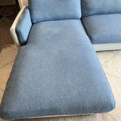 Denim Blue L shaped couch