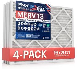 16x20x1 4 pk  BNX TRUFILTER Merv13 $20