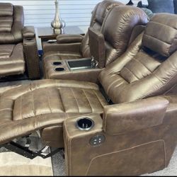 !brand New Ashley Living Room Set Reclining Power Free Delivery.