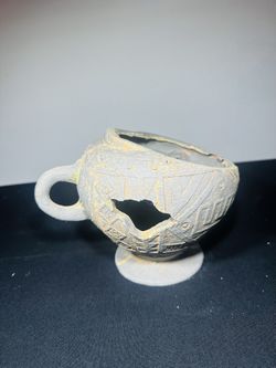 Aquarium Fish Tank Decor Ornament Twin Flower Pot