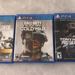 black-ops,tony hawk pro skater 1+2, and rainbow six siege gold edition