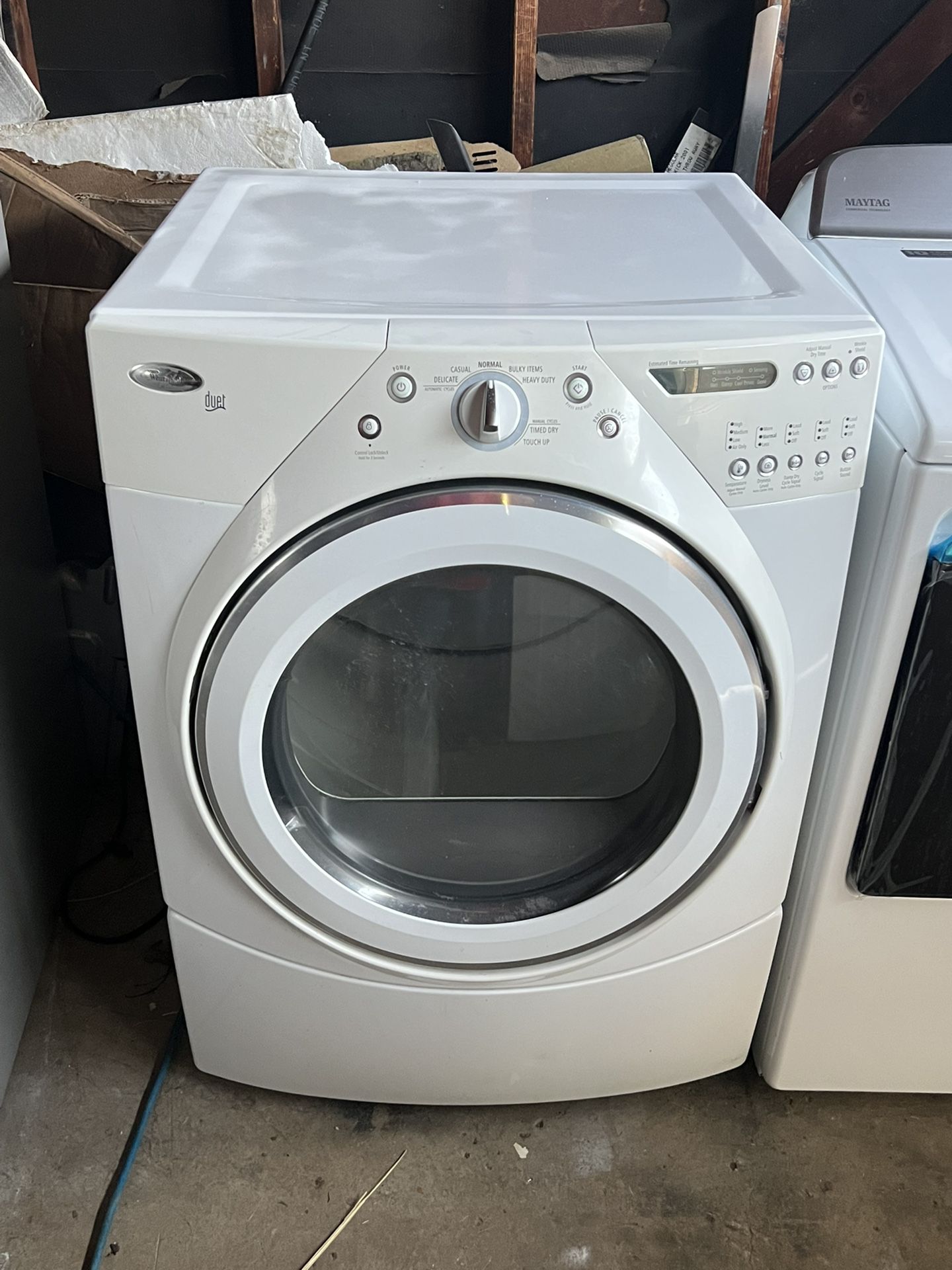 whirlpool duet front load electric dryer 