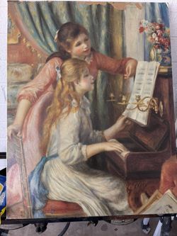 Painting Two Young Girls At The Piano