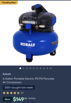 Kobalt Air Compressor 6 GAL