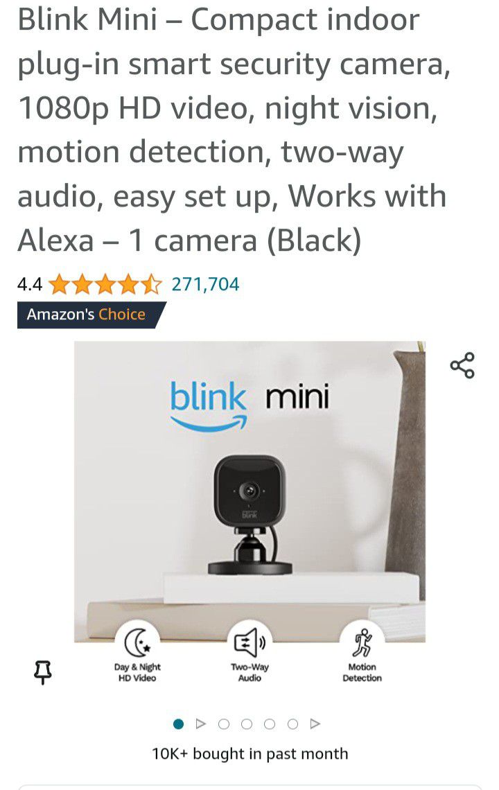 Black Blink Mini Camera