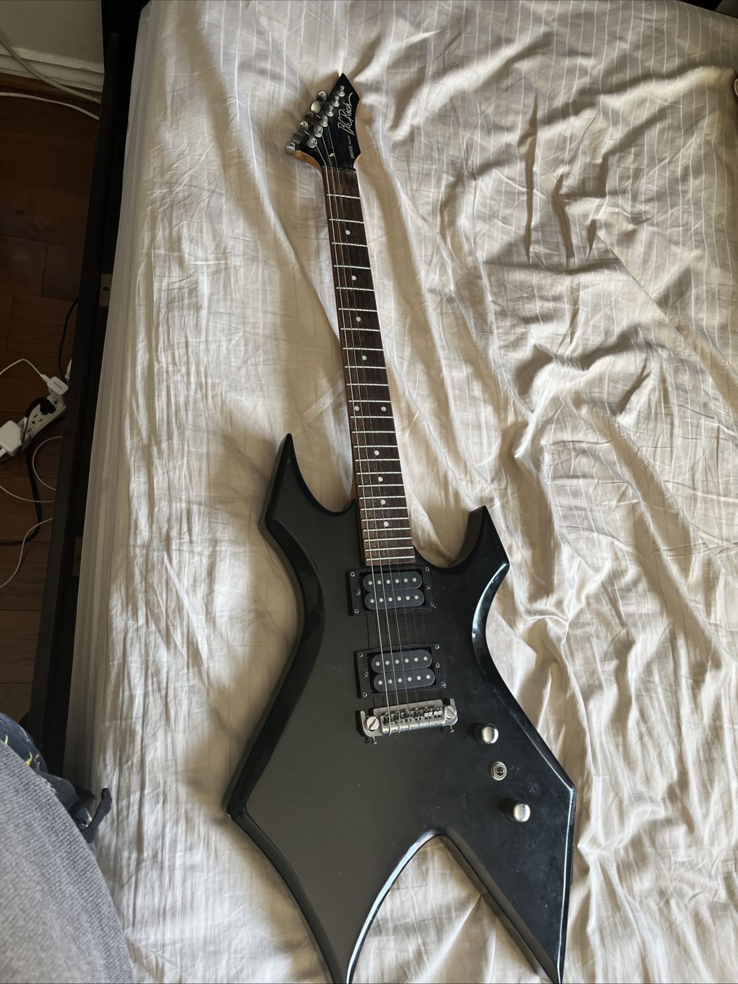 BC Rich Warlock Bronze Series 6 String Electric Guitar (Black)
