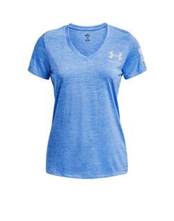 Under Armour fitness Women's Active Wear Freedom V-Neck Tee Short Sleeve T-Shirt  Size L