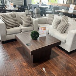 Beige Sofa & Love Seat 