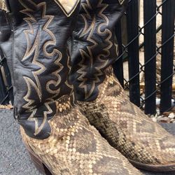 Dan Post Snake Skin & Leather Boots