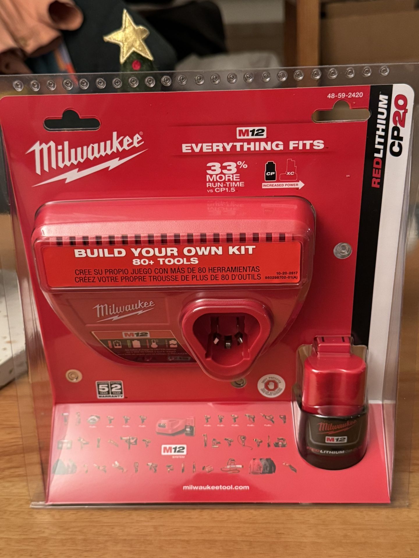 Milwaukee M12 12-Volt Lithium-Ion Compact Battery Pack 2.0Ah And Charger Starter Kit