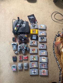 Nintendo 64 Console + Controllers + 15 Games Bundle