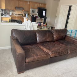 Restoration Hardware Leather Couch