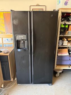 Maytag Black Side-by-Side Refrigerator with Ice Maker
