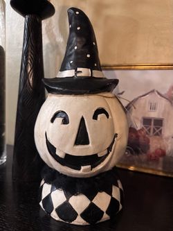 Halloween Jack-o'-Lantern Witch Hat Figurine $20 FIRM