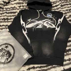 Hellstar Spiderweb Sport Logo Hoodie 'Black'