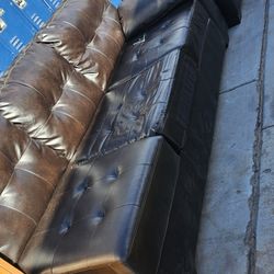 Used Leather Sofa Section 2 Module 88&85 Inch Long 