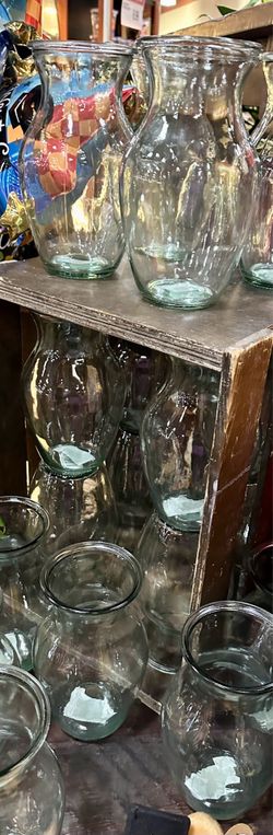Clear vases
