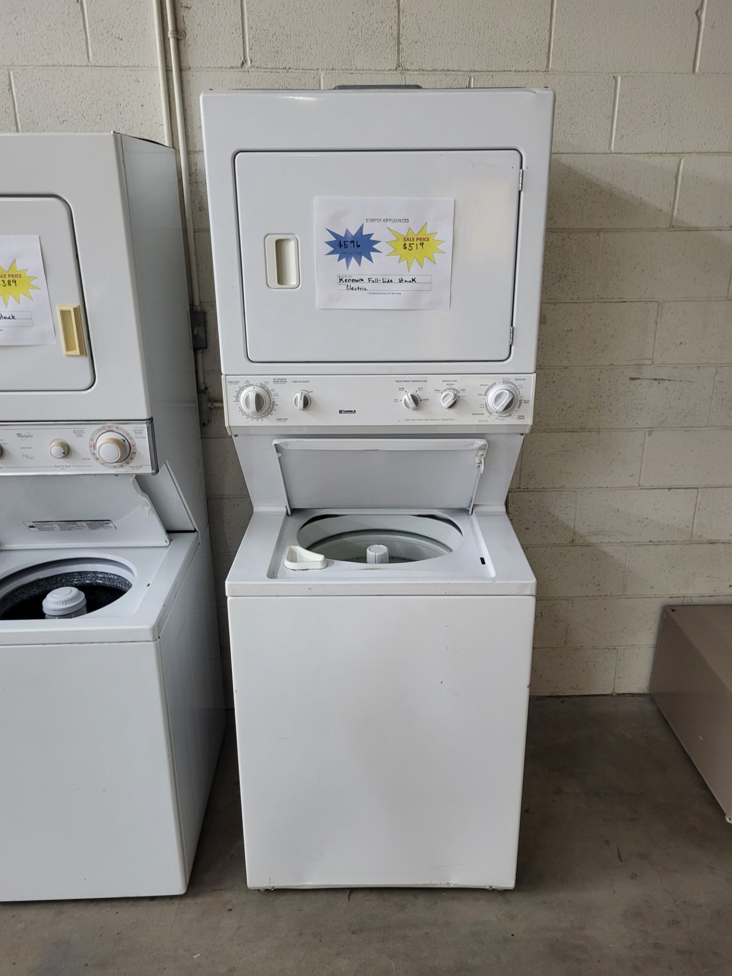 🌸Spring Sale! Kenmore Full-size Washer Dryer Electric Stack-Warranty Included