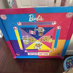 Barbie- Reversible Carrom Board And Other Board Games 