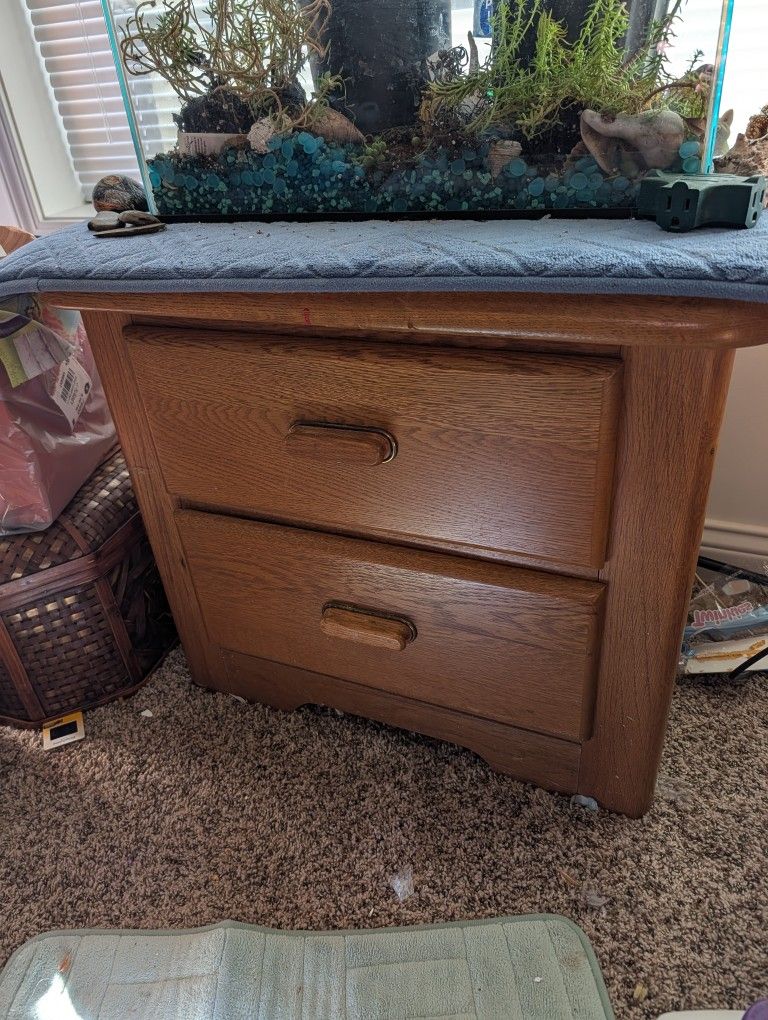 Solid Oak Bedside Table  Moving Sale
