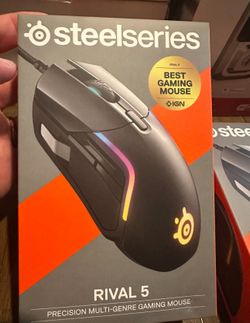 SteelSeries - Rival 5 Wired Optical Gaming Mouse with RGB Lighting - Wired - Black