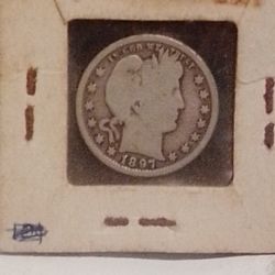 1897 No Mint Mark Quarter Great Condition 100$