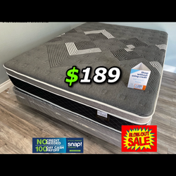 Queen Oasis Thermal Comfort Europillow Top 12inch Matres!!