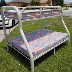 bunk bed with mattress