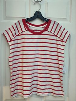 Brand new Ladies red & white stripe top size XL