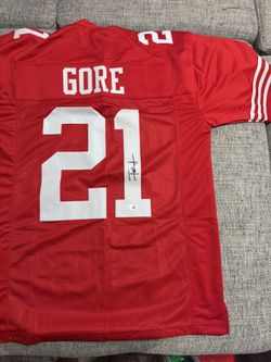 Frank Gore Signed Autograph Custom Jersey - JSA Coa - San Francisco 49ers