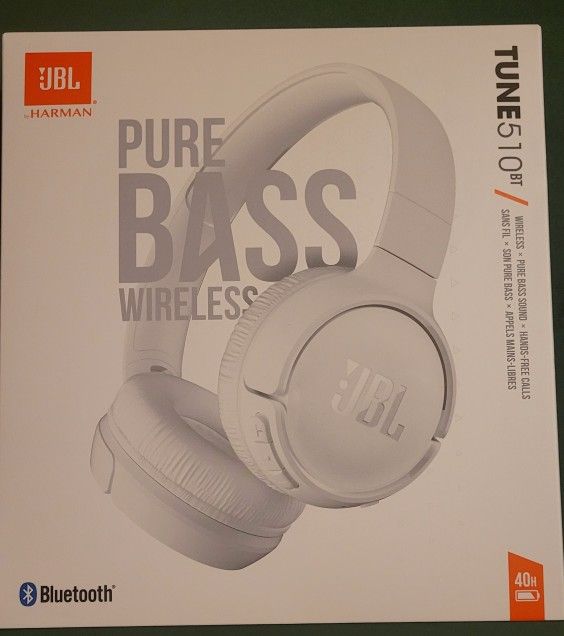 JBL Tune 510BT: Wireless On-Ear Headphones with Purebass Sound -

WHITE