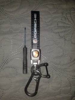 PORCHE Leather Keychain