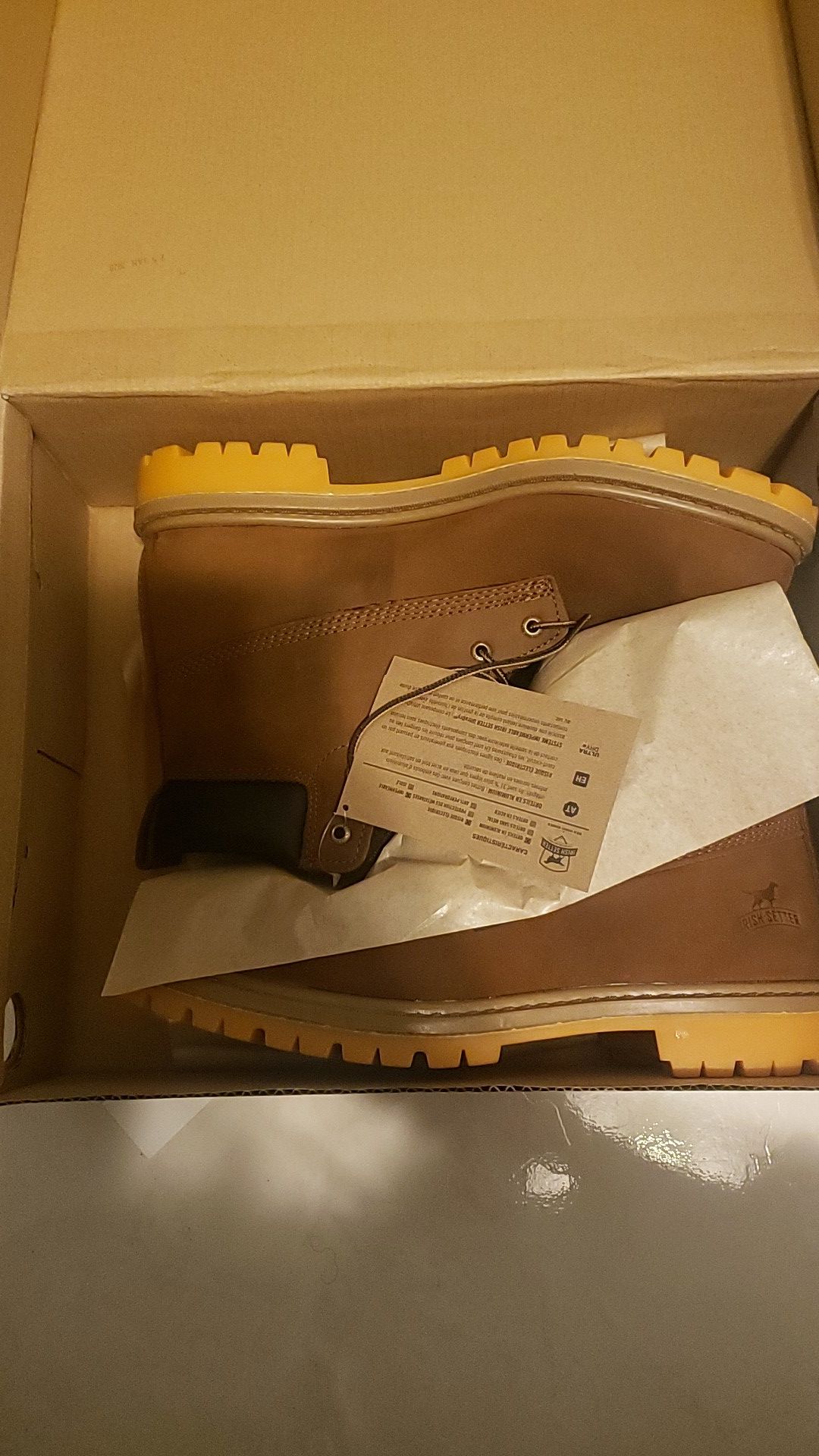 Brand new Irish setter work boots 10.5 with boot cleaner kit