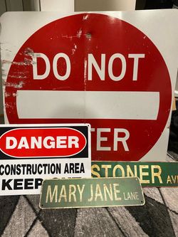 metal street signs