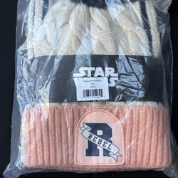Star Wars Princess Leia Scarf Knit And Beenie Set
