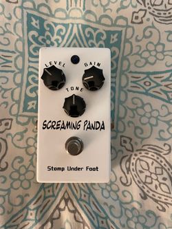 Screaming Panda Distortion Fuzz guitar effects pedal.