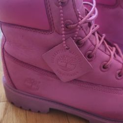 Womens pink Timberland boots Size 10