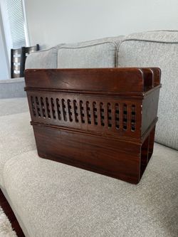 Vintage Solid Wood Book /Magazine Organizer Holder