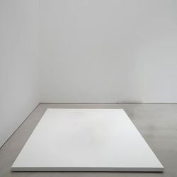 Custom-built large low white pedestal - 2 in (H) x 6 ft (W) x 8 ft (L) - $1,200 (Nolita / Bowery)