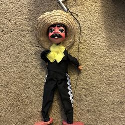 Vintage PANCHO VILLA Mexican Bandit Bandito Stringed Marionette