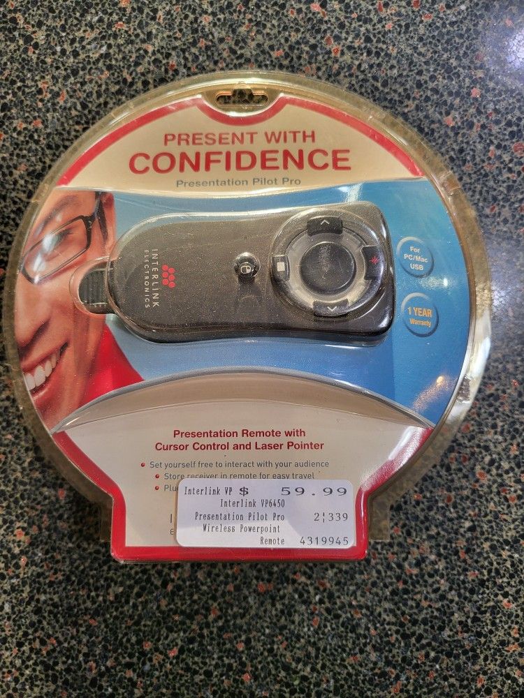 📊 Interlink RemotePoint Presenter VP6450 – Wireless Presentation Remote w/ Laser Pointer ✨