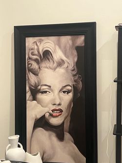Marilyn Monroe Painted Framed Picture