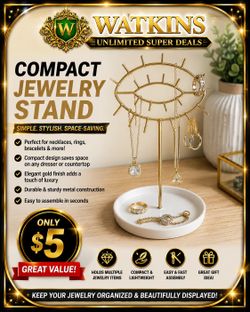 ✨ Compact Gold Jewelry Stand – ONLY $5! ✨