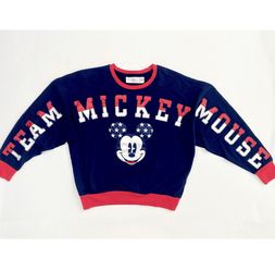 New Disney Team Mickey Mouse Pull Over Adult M