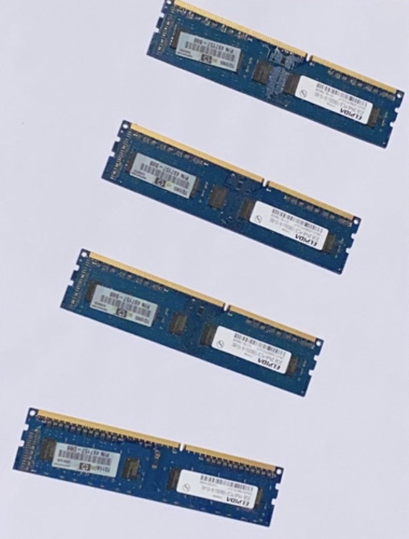 Elpida 2gb 1Rx8 pc3 ram (4x)