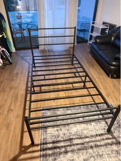 Twin bed frame black