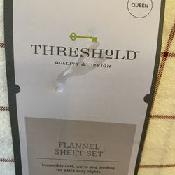Queen Size Flannel Sheets Threshold- New