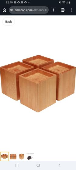 Bed risers, Furniture lifters wood  , set of 4 , handmade, rustic pine $20 each box