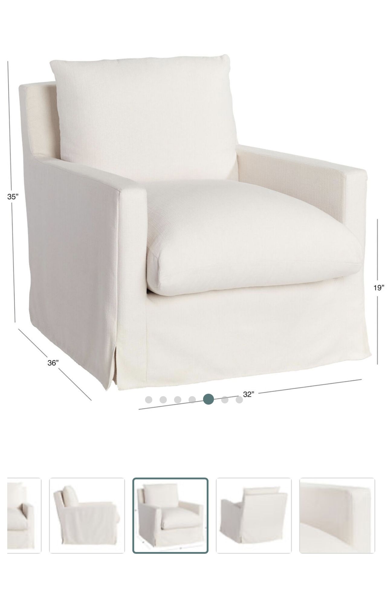 World Market | Brynn Feather Filled Swivel Chair